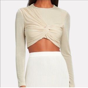 Significant Other Sabine Top Ivory‎ Cream Sz 10 Ruched Twist Top
